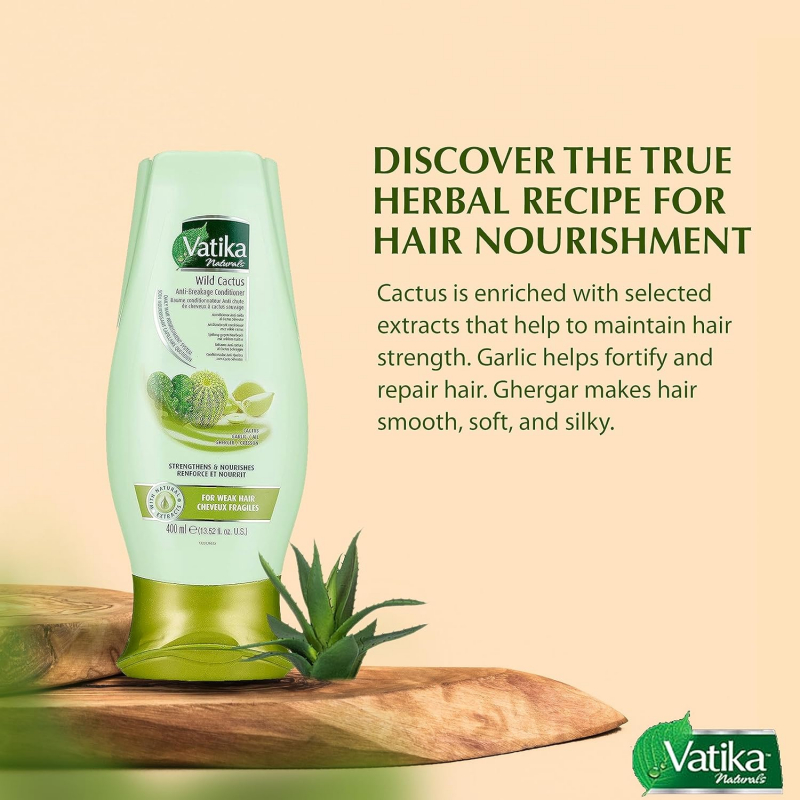Vatika Conditioner Hair Fall Control, Natural Moisturizing Hair Conditioner for Women, All Hair Types, Scalp Hydrating Moisturizer, 200ml Wild Cactus (Pack of 3) - Image 7