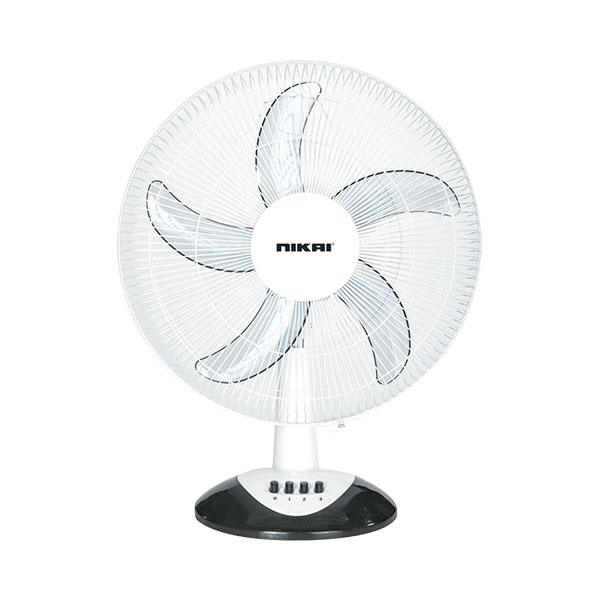 Nikai Table Fan 16" 41W High Performance Copper Motor Wide Angle Horizontal Oscillation 5 Leaf “AS” Transparent Blades NTF1638T1