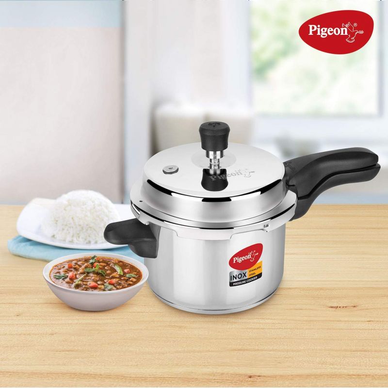 Pigeon Pressure Cooker 3L Deluxe Aluminium Outer Lid Gas Stove Compatible Ergonomically Designed Handle PP3 - Image 6