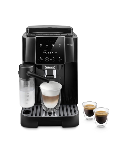 De'Longhi Magnifica Start Fully Automatic Bean to Cup Coffee Machine with 4 One-Touch Recipes, Soft-Touch Control Panel, Auto Milk, 1450W, Black ECAM220.60.B