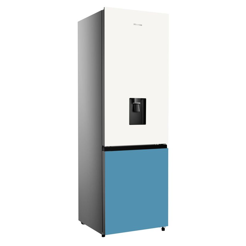 Hisense Refrigerator 350L Bottom Freezer A+ Energy Efficiency Class, Non Plumbed Water Dispenser, Reversible Door White & Blue H450BDBL-WD - Image 2