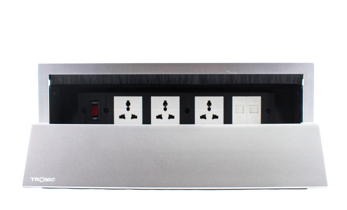Tronic Desk Socket Universal x 3 + RJ45 Data x 2 - Image 2