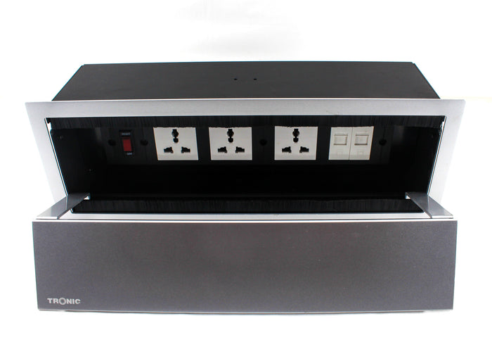 Tronic Desk Socket Universal x 3 + RJ45 Data x 2 - Image 3