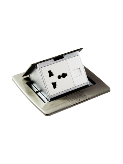 Tronic Floor Socket 1G Universal + RJ45 Data
