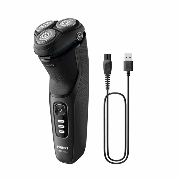 Philips Electric Cordless Shaver, 5D Pivot & Flex Heads, PowerCut Blades, Anti-Corrosion Shaving System, Shave Wet & Dry 3000X Series Grey S3244 - Image 2