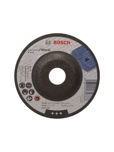 Bosch Standard for Metal Grinding Disc with Depressed Centre 115 x 22.23 x 6.0 mm 2608603181