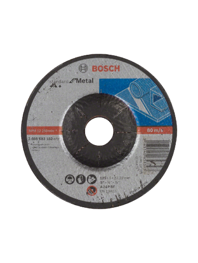 Bosch Standard for Metal Grinding Disc with Depressed Centre 125 x 22.23 x 6.0 mm 2608603182