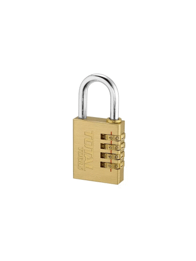 Total Brass 4 Digit Combination Padlock 4 x 40mm, Password Combination Can Be Customized TBCK37404