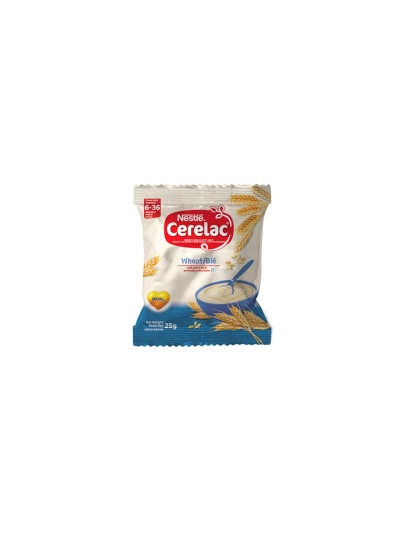 Nestle Cerelac Infant Cereal with Milk, NR Wheat, Contains High Level of Iron, 25g Sachet (Pack of 3)