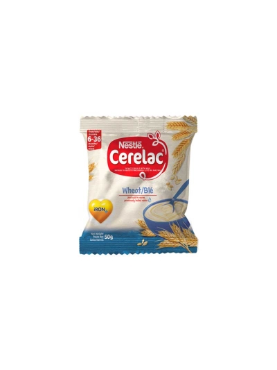 Nestle Cerelac Infant Cereal with Milk, NR Wheat, Contains High Level of Iron, 50g Sachet (Pack of 3)