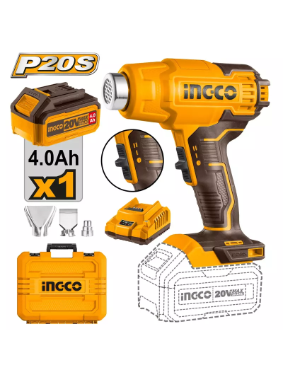 Ingco Lithium-Ion Cordless Heat Gun HGLI20025