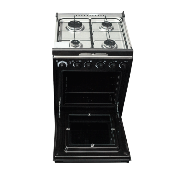 Delta Cooker 50x55cm 4 Gas Burners with Gas Oven & Grill DGC40B - Image 2