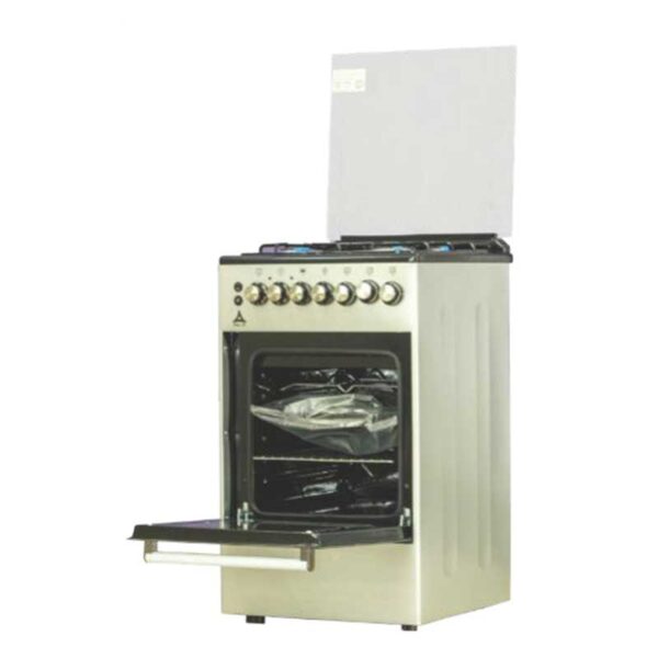 Delta Cooker 50x55cm 4 Gas Burners with Electric Oven & Grill Inox DGC-5040E - Image 2