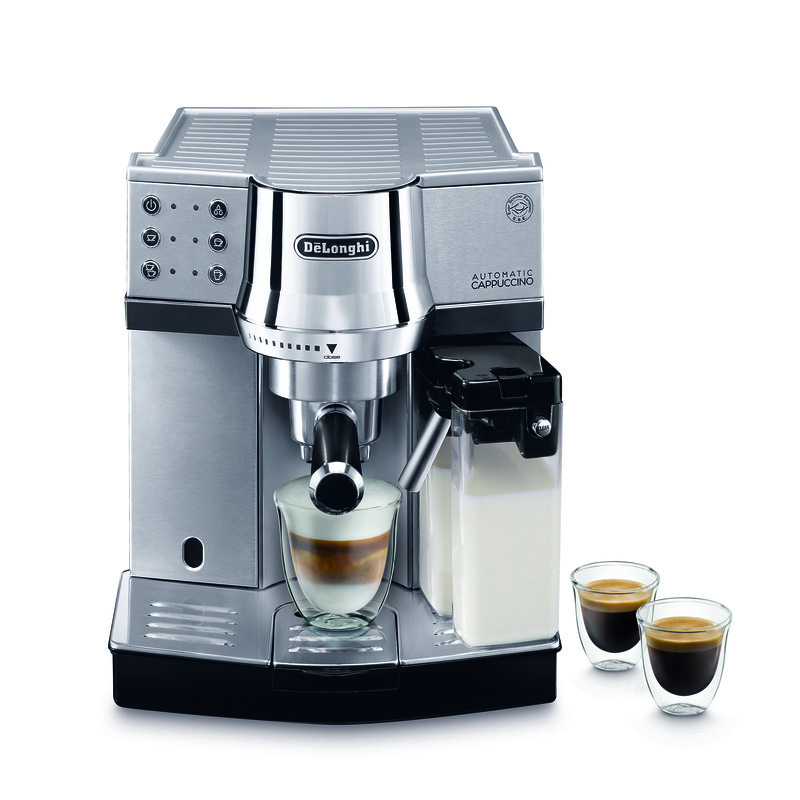 De'Longhi Expresso Maker Pump Driven & Cappuccino Machine 1450W (Metallic) Latte Macchiato Hot Milk Removable Drip Tray EC850.M - Image 6