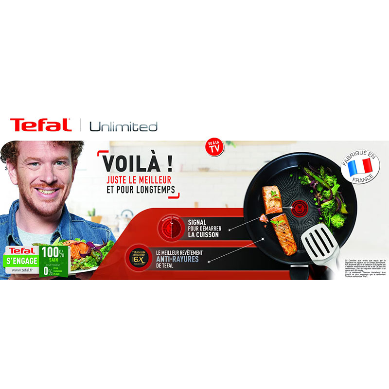 Tefal Unlimited Saucepan 20 CM All Hobs Titanium Non Stick Anti Scratch Safe Non Stick G6 Unlimited Round Saucepan With Pouring Edge Pan Cast Aluminum G2553002 - Image 5