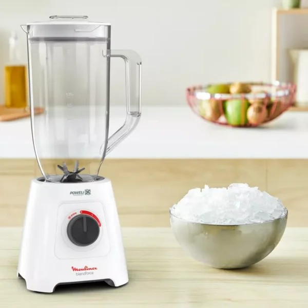 Moulinex Blender 600W BlendForce XXL Jar 2.8 L Blender Smoothie Maker Mixer 2 Attachments 2.8L XXL Plastic Jar 6 Powelix Blades Ice Crush 2 Speeds LM458127 - Image 6