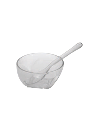 Cello Pudding Bowl with Spoon 95 x 50mm (Pack of 12)