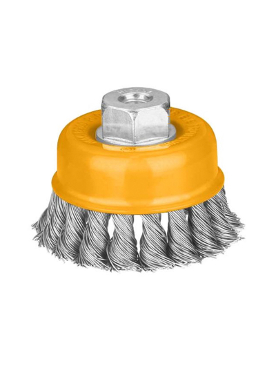 Ingco Cup Twist Wire Brush With Nut 125mm WB21251