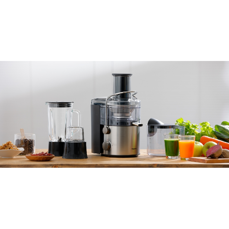 Panasonic Large Capacity Juicer 2L with Full Metal Spinner, Blender Mug & Dry Mill MJ-CB800STN - Image 6