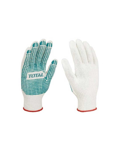 Total Knitted and PVC Dot Gloves Pair XL TSP11102