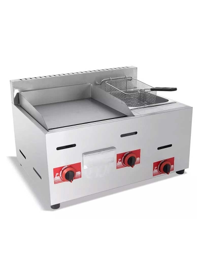 Generic Commercial Chapati Griller 4 Size & Fryer 6L Electric (Bums Surface)