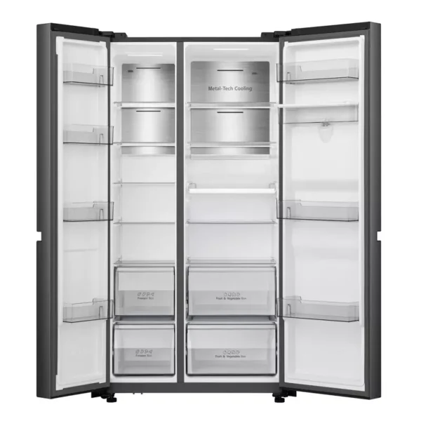 HISENSE FRIDGE Side By Side Refrigerator, Inverter & LED Touch 637 Litres H800SBWD - Image 3