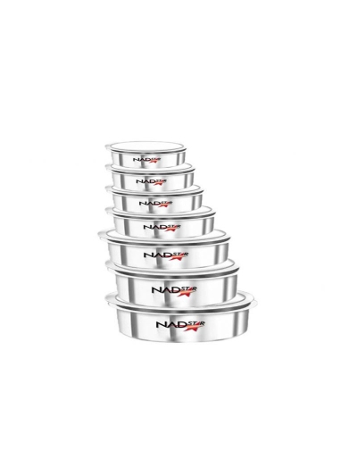 Nadstar Aluminium Sufuria 7pcs No Lid 24-25-26-27-28-29-30 Cookware Set Tope Cooking Pot for Commercial Use - Kitchen Heavy Duty