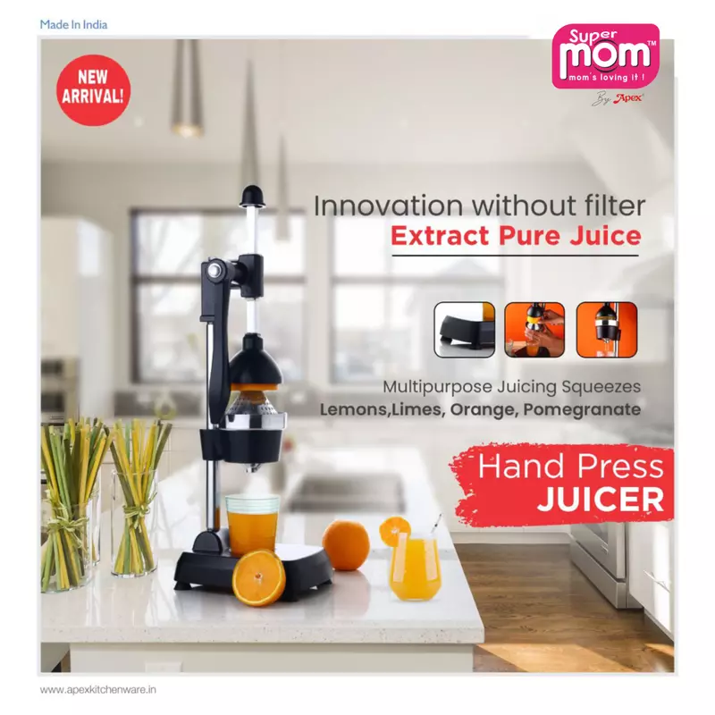 Supermom Hand Press Squeezer Multipurpose Juicing with Steel Strainer 573379 - Image 2