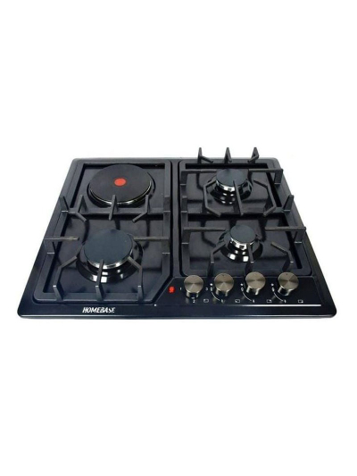 Homebase Built in Cooker 3 Gas Burners 1 Electric Hot Plate Steel Top HB-4713A