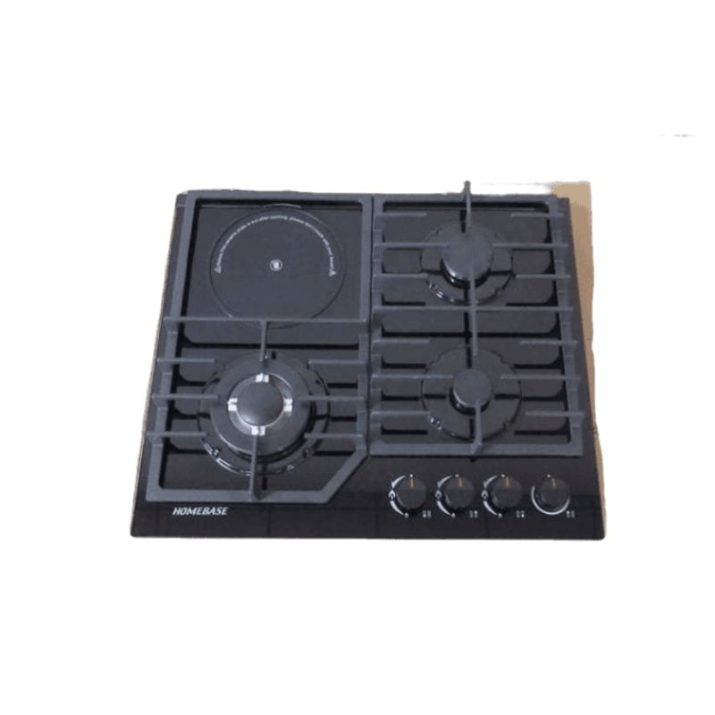 Homebase Table Top Cooker 3 Gas Burners 1 Electric Hot Plate Glass Top HB-4818D4 - Image 2