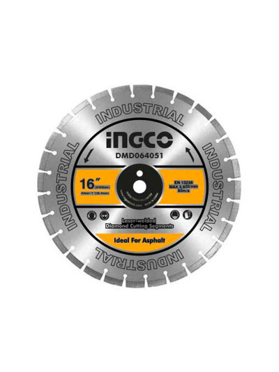 Ingco Diamond Disc For Asphalt Cutting Laser Welded Rim 405mm DMD064051