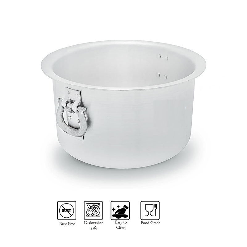 Nadstar Aluminium Sufuria 380L with Lid & Handle 46KG Gauge 5G 5.40MM Aluminium Tapela Patila with Handles Commercial Tope No.74