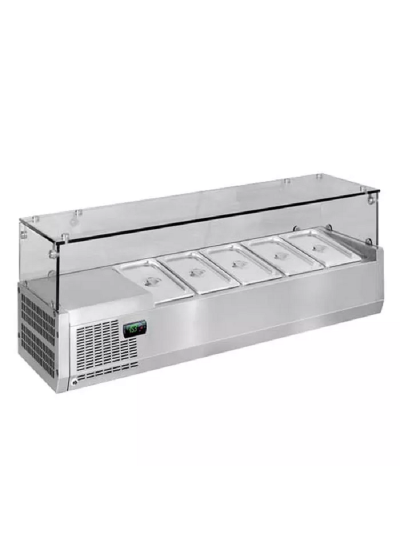 Generic Commercial Bain Marie Table Top for Fruits/Salad 5 Cold Pots