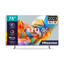 Hisense 75" Smart 4K Quantum ULED TV with Dolby Atmos, Full Array Local Dimming, Hi-View Engine, HDR10+, VIDAA Voice, Airplay 2, Smooth Motion 75U6K