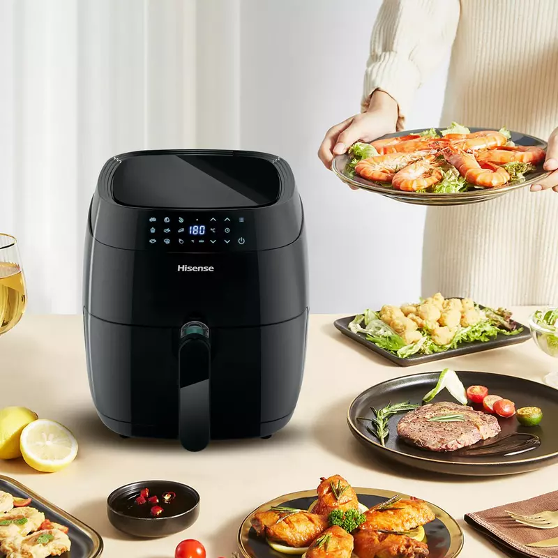 Hisense Digital Air Fryer 3.5L 1400W, LED Digital Control Panel, Adjustable Thermostat, Non Stick Basket, Overheat Protection, 9 Pre Setting Cooking Programs H04AFBK1S1 - Image 9