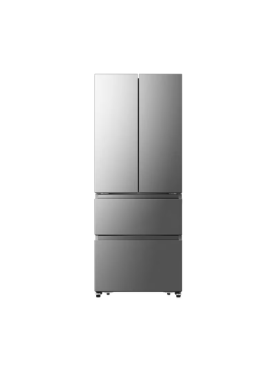 Hisense Refrigerator 380L, French Door, Total No Frost, Multi Airflow, Metal Glide Drawer, Soft LED Lighting, Electronic Touch Control, Inox H530FI