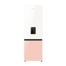 Hisense Refrigerator 350L Bottom Freezer A+ Energy Efficiency Class, Non Plumbed Water Dispenser, Reversible Door White & Pink H450BDP-WD
