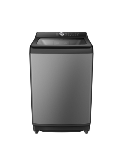 Hisense Washing Machine 16kg, Top Load Automatic Inverter Motor, Rear Control, Tide Wash, Aqua Save Function, Double Water Inlets, Pump with Filter Silver WT5T1625DB