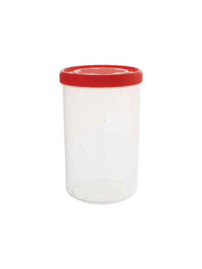 Cello Plastic Container Jar 1500ml Plain (Pack of 6)