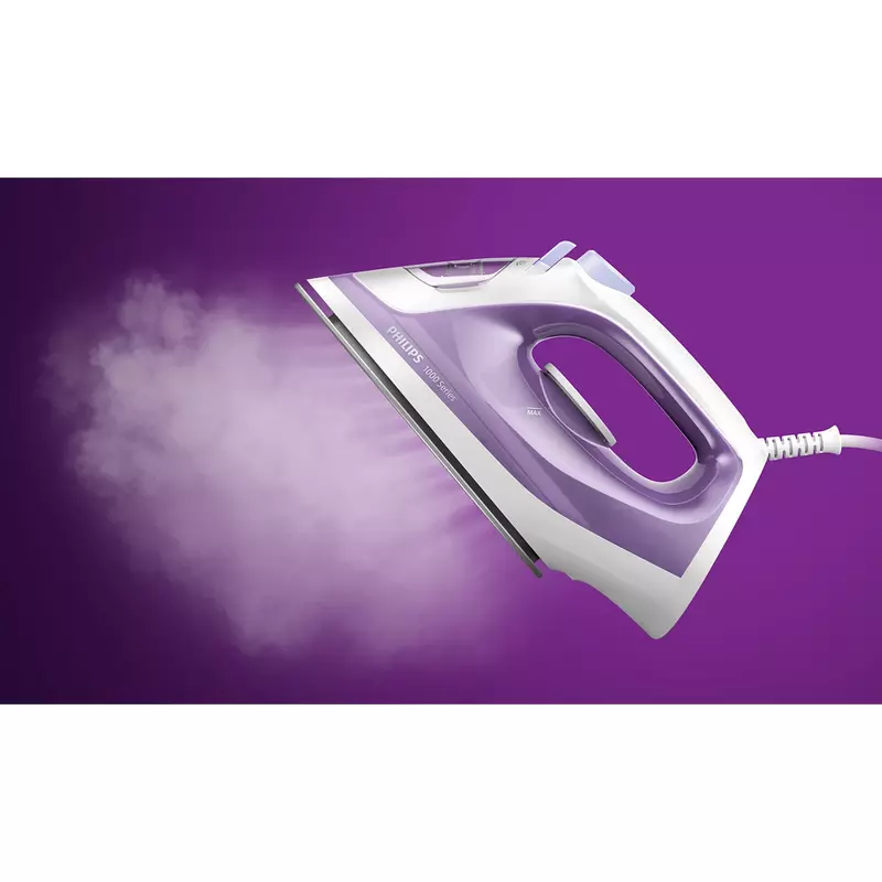 Philips Steam Iron 1800W Steam Iron, Non Stick, Continuous 20g, Burst and 120g, Continuous Steam Boost, Self Calc Clean, 200ml Watertank, Non Stick Solt Plate DST1020 - Image 5