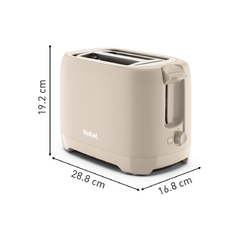 Tefal Morning 2 Slot Toaster 850W with Bun Warmer 7 Browning Levels Stop Function Plastic Body TT2M1B27 - Image 5