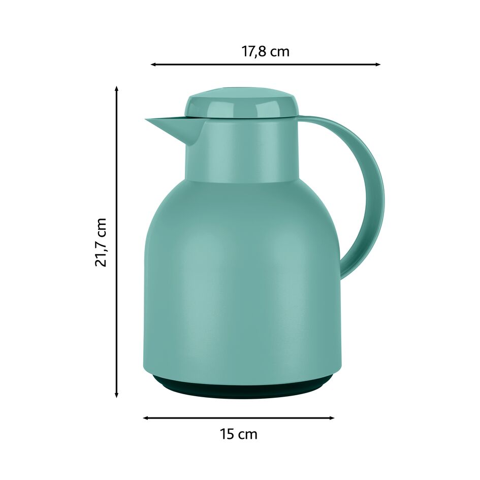 Tefal Samba Jug 1 Liter Green Isothermal Jug Translucent Vacuum Flask Plastic-Polypropylenex (PP) Glass Liner F4010210 - Image 5