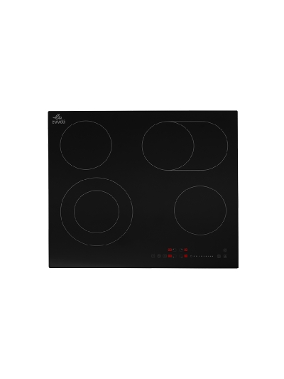 Evvoli Ceramic Hob 4 Burners Soft Touch Control with 9 Stage Power Setting 6600W CH604B