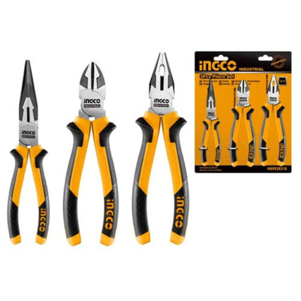 Ingco Pliers Set 8" Pack of 3 HKPS08318 - Image 2