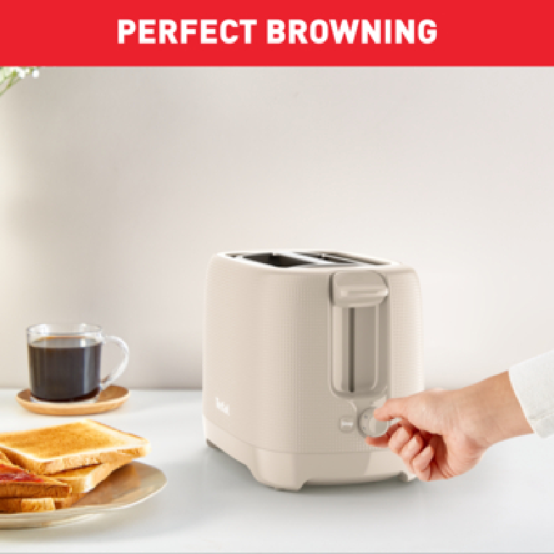 Tefal Morning 2 Slot Toaster 850W with Bun Warmer 7 Browning Levels Stop Function Plastic Body TT2M1B27 - Image 7