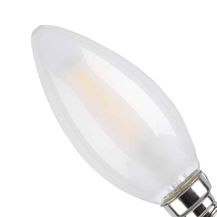 Tronic 4 Watts Candle Frosted Filament LED Warm White E14 (Small Screw) Bulb - Image 2