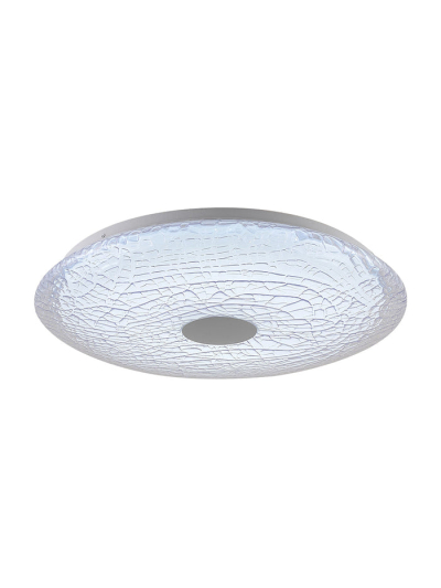 Tronic Patterned White Glass LED Changeable (3 Shades) Ceiling Light