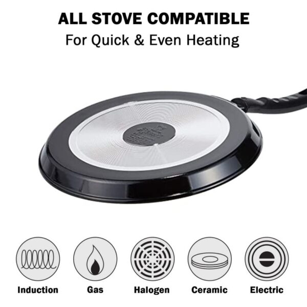 Pigeon Tawa Non-Stick Concave 25cm Aluminium Multi Tawa Pancake Pan Flat Pan Dosa Pan 260 - Image 7