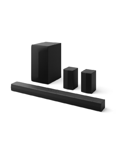 LG Soundbar 5.1ch 600W for TV with Subwoofer, Dolby Digital, WOW Interface, AI Sound Pro, 3-Band EQ S65TR