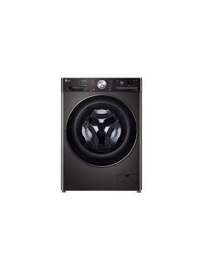 LG Washing Machine 12kg & 8kg Washer & Dryer, Front Load, AI DD, Steam, Chrome Rim, Glass Door, Smart Diagnosis, ThinQ Wi-Fi, Turbo Wash F4V9BDP2EE